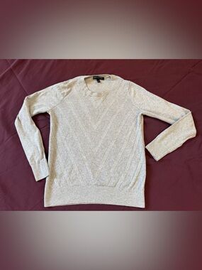 Banana Republic Gray Chevron Crewneck Sweater